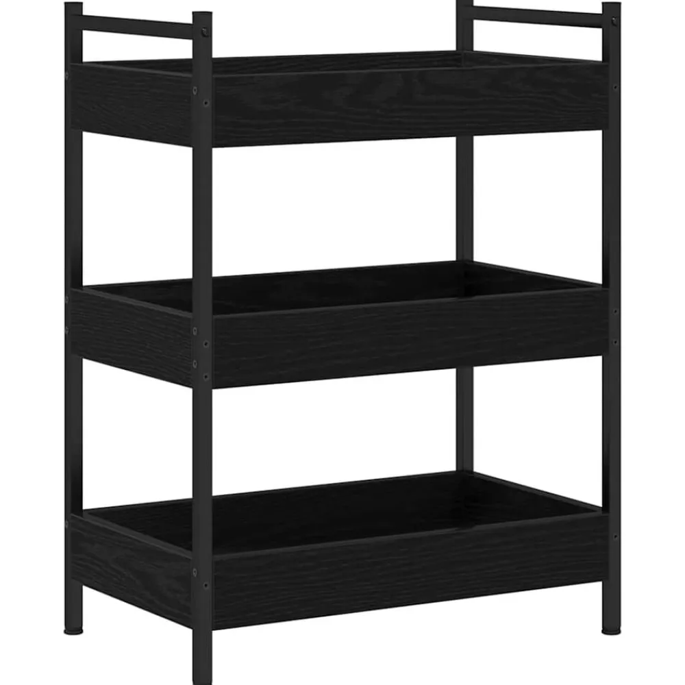 vidaXL Carro de Cocina 50 x 30 x 70 cm Roble negro Sale