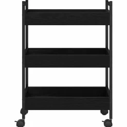 vidaXL Carro de Cocina 50 x 30 x 70 cm Roble negro Sale