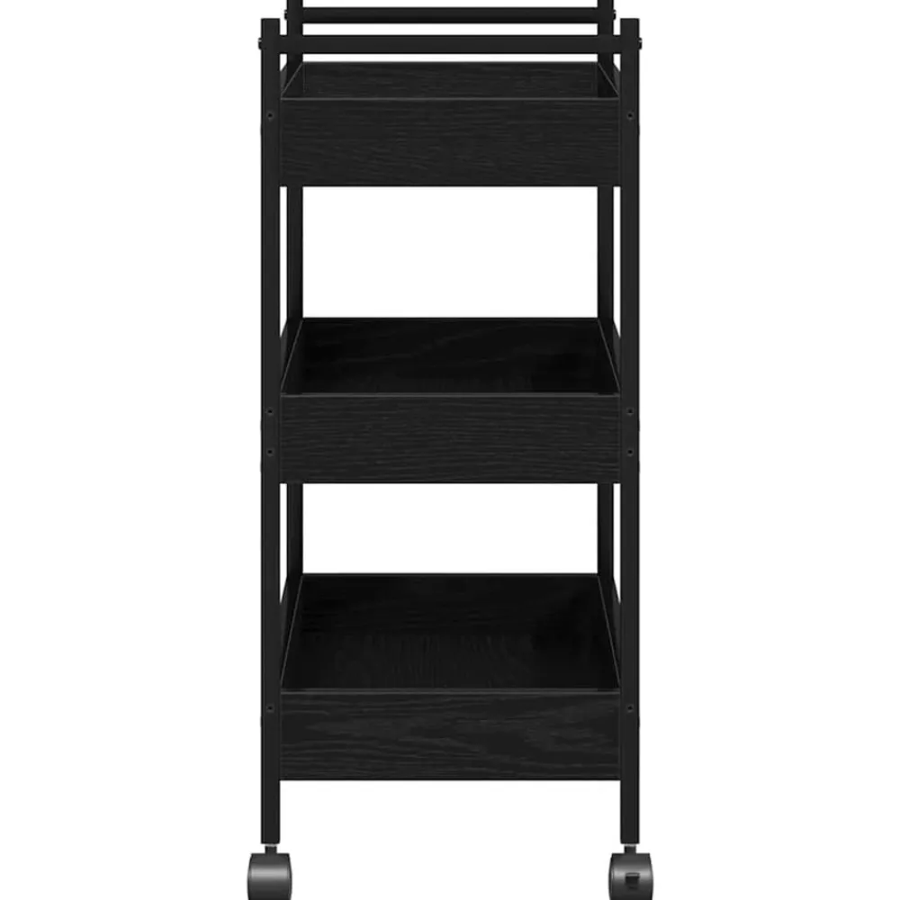 vidaXL Carro de Cocina 50 x 30 x 70 cm Roble negro Sale