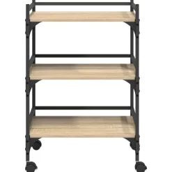 vidaXL Carros E Islas-Carro de Cocina Roble Sonoma 50 x 35 x 75,5 cm