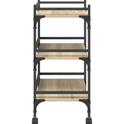 vidaXL Carros E Islas-Carro de Cocina Roble Sonoma 50 x 35 x 75,5 cm