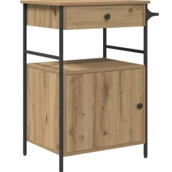 vidaXL Carros E Islas-Carro de Cocina Roble artesanal 56 x 43 x 89,5 cm