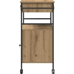 vidaXL Carros E Islas-Carro de Cocina Roble artesanal 56 x 43 x 89,5 cm