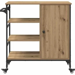 vidaXL Carro de Cocina Roble artesanal 87.5 x 39 x 84.5 cm Roble artisan Sale