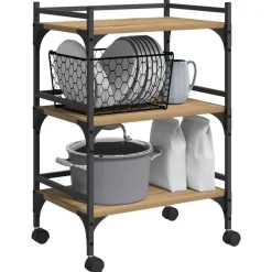 vidaXL Carros E Islas-Carro de Cocina 50 x 35 x 75.5 cm