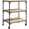vidaXL Carros E Islas-Carro de Cocina Roble Sonoma 60 x 41 x 76 cm