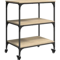 vidaXL Carros E Islas-Carro de Cocina Roble Sonoma 60 x 41 x 76 cm