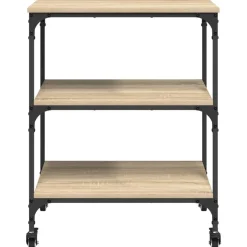 vidaXL Carros E Islas-Carro de Cocina Roble Sonoma 60 x 41 x 76 cm