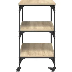 vidaXL Carros E Islas-Carro de Cocina Roble Sonoma 60 x 41 x 76 cm