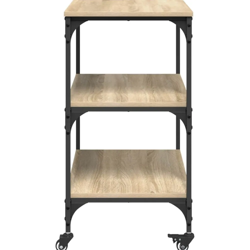 vidaXL Carros E Islas-Carro de Cocina Roble Sonoma 60 x 41 x 76 cm