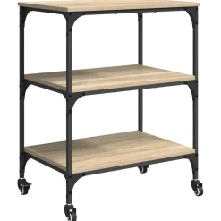 vidaXL Carros E Islas-Carro de Cocina Roble Sonoma 60 x 41 x 76 cm