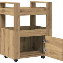 vidaXL Carro de Cocina 60 x 45 x 80 cm Roble artisan Discount