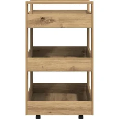 vidaXL Carros E Islas-Carro de Cocina Roble artesanal 60 x 45 x 80 cm