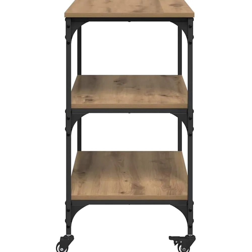 vidaXL Carro de Cocina Roble artesanal 60 x 41 x 76 cm Roble artisan Hot
