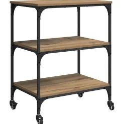 vidaXL Carro de Cocina Roble artesanal 60 x 41 x 76 cm Roble artisan Hot