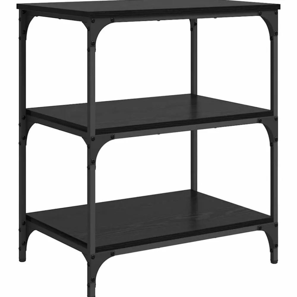 vidaXL Carro de Cocina 60 x 41 x 76 cm Roble negro Best