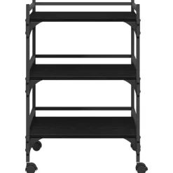 vidaXL Carro de Cocina 50 x 35 x 75.5 cm Roble negro Sale