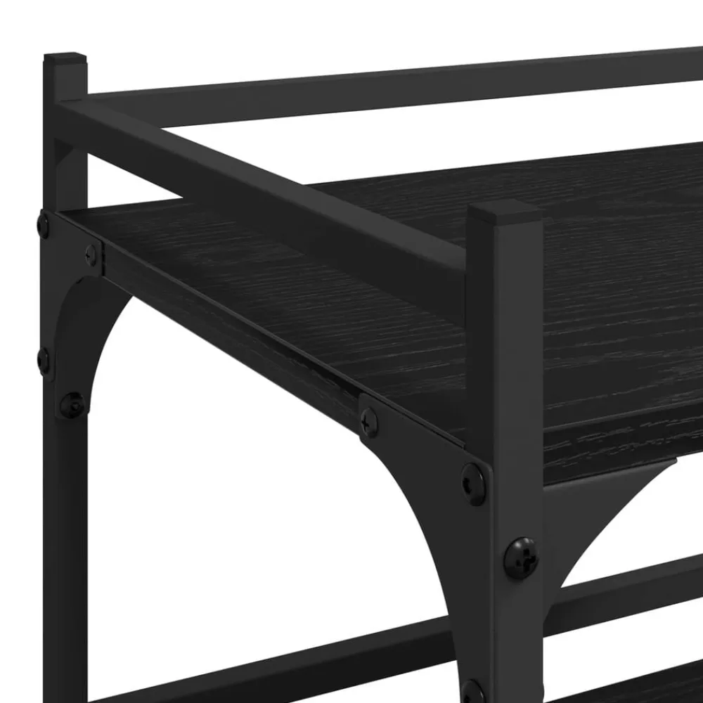 vidaXL Carro de Cocina 50 x 35 x 75.5 cm Roble negro Sale