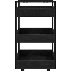 vidaXL Carro de Cocina 60 x 45 x 80 cm Roble negro New