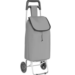 vidaXL Carro de compras 35 x 28 x 92 cm Tela Oxford Gris New