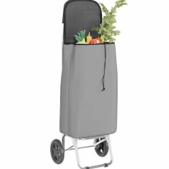 vidaXL Carro de compras 35 x 28 x 92 cm Tela Oxford Gris New