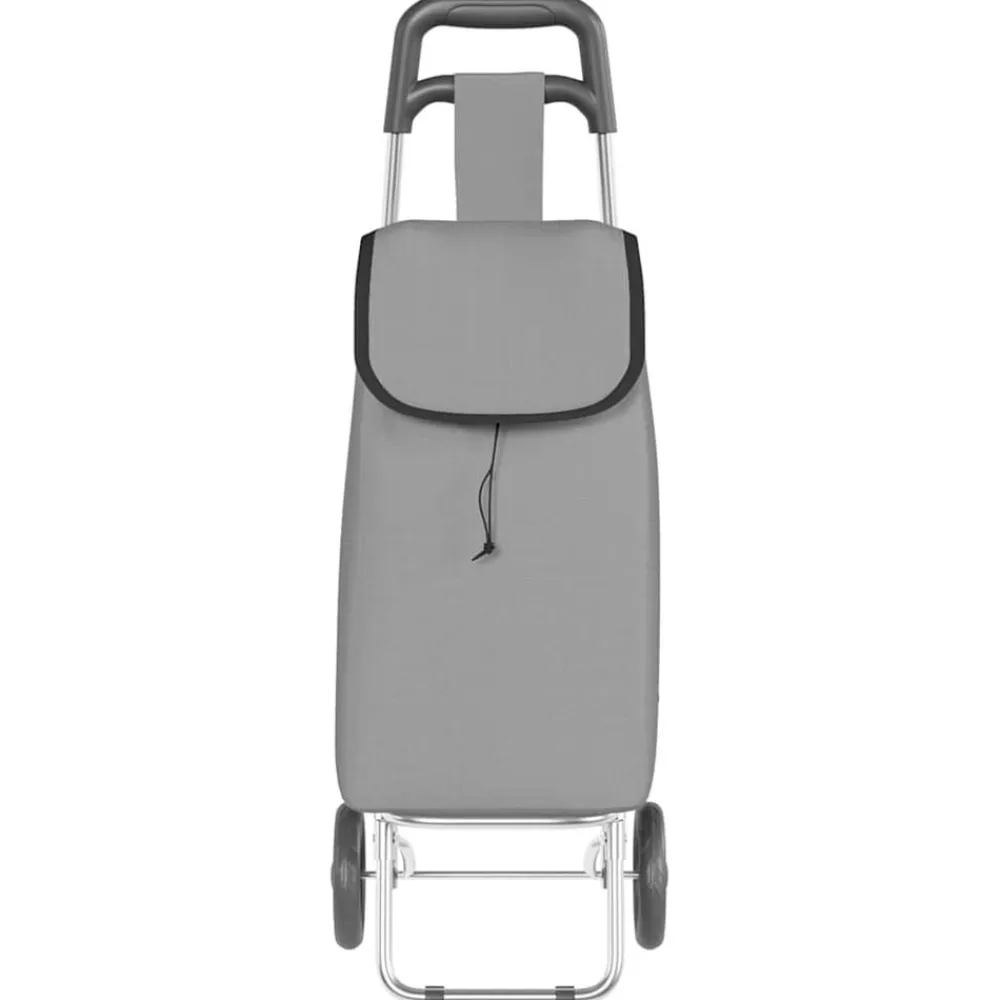 vidaXL Carro de compras 35 x 28 x 92 cm Tela Oxford Gris New