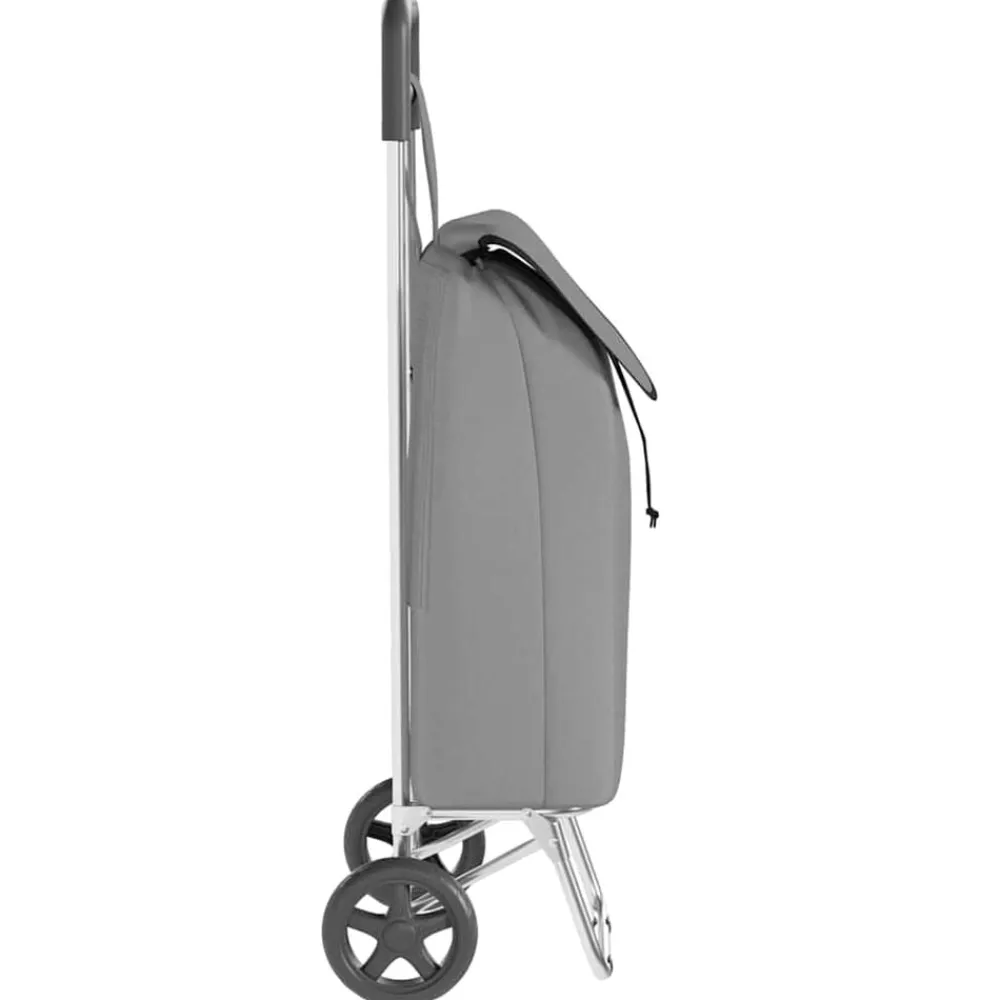 vidaXL Carro de compras 35 x 28 x 92 cm Tela Oxford Gris New