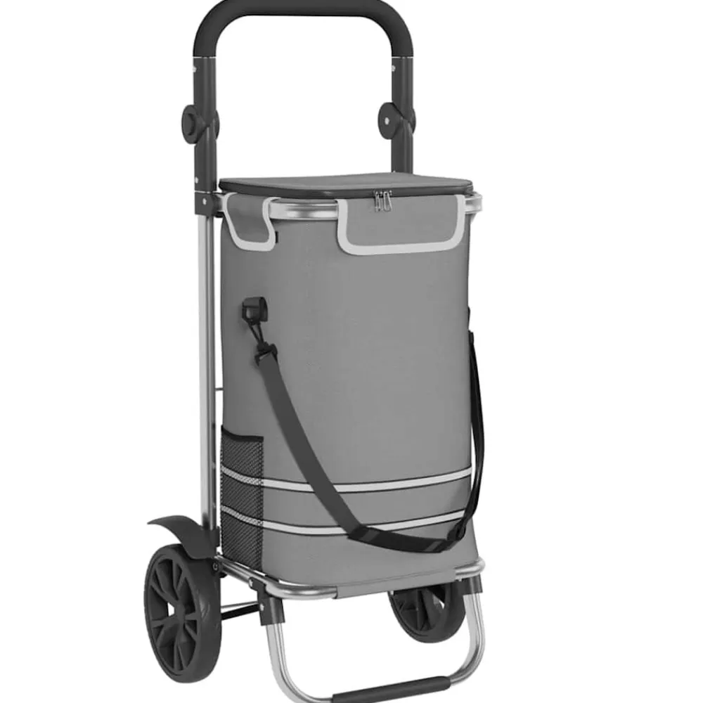 vidaXL Maletas Y Bolsos De Viaje-Carro de compras 36,5 x 46,5 x 100,5 cm Tela Oxford
