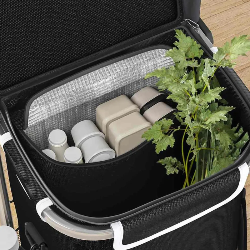vidaXL Maletas Y Bolsos De Viaje-Carro de compras 36,5 x 46,5 x 100,5 cm Tela Oxford