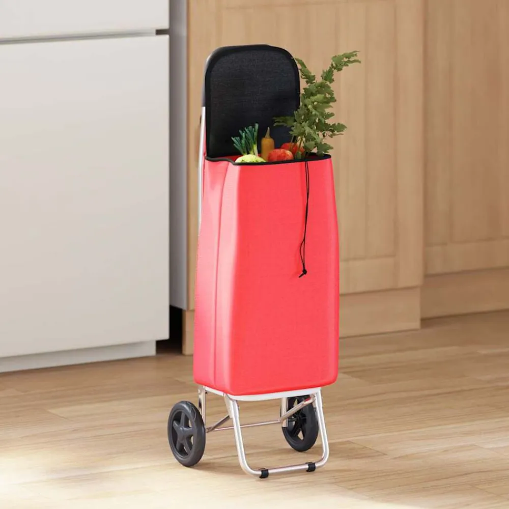 vidaXL Maletas Y Bolsos De Viaje-Carro de compras 35 x 28 x 92 cm Tela Oxford
