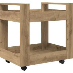 vidaXL Carro de Escritorio Roble artesanal 60 x 45 x 60 cm Roble artisan Discount