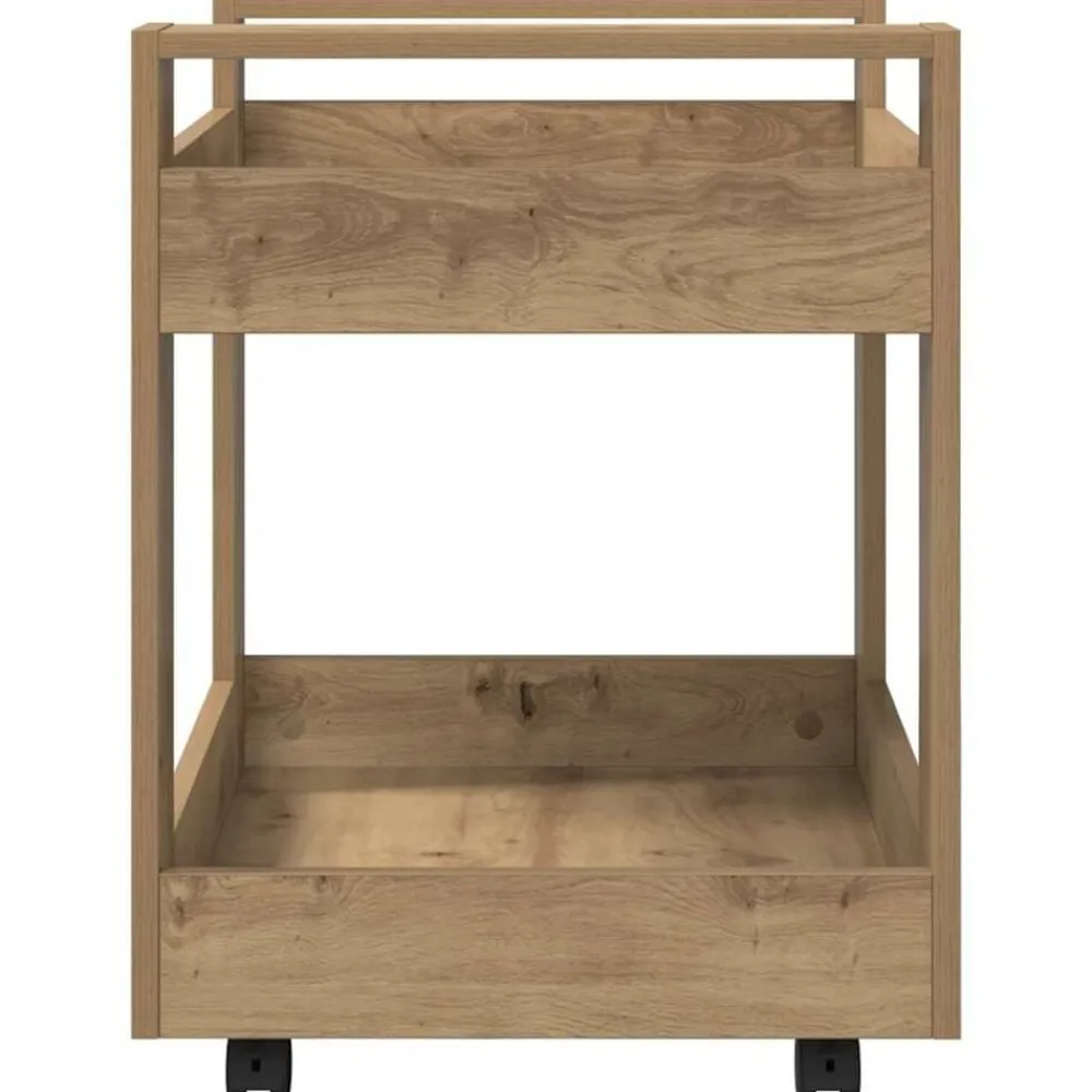 vidaXL Carro de Escritorio Roble artesanal 60 x 45 x 60 cm Roble artisan Discount