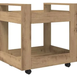 vidaXL Carro de Escritorio Roble artesanal 60 x 45 x 60 cm Roble artisan Discount