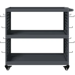 vidaXL Carro de herramientas con estante 75 x 35 x 73 cm Antracita Outlet