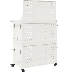 vidaXL Carro de herramientas 65 x 35 x 111 cm Acero laminado en frío White