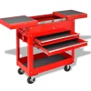 vidaXL Herramientas-Carro de herramientas Rojo 70.5 x 37 x 71 cm Acero