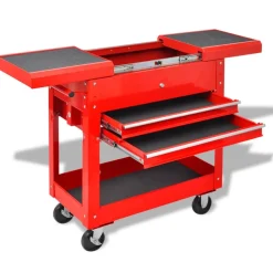 vidaXL Herramientas-Carro de herramientas Rojo 70.5 x 37 x 71 cm Acero