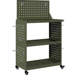 vidaXL Accesorios De Bricolaje-Carro de herramientas con estante 65 x 35 x 111 cm