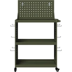 vidaXL Accesorios De Bricolaje-Carro de herramientas con estante 65 x 35 x 111 cm