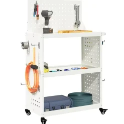 vidaXL Carro de herramientas 65 x 35 x 111 cm Acero laminado en frío White Hot
