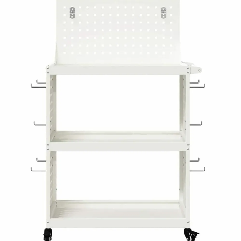 vidaXL Carro de herramientas 65 x 35 x 111 cm Acero laminado en frío White Hot
