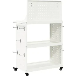 vidaXL Carro de herramientas 65 x 35 x 111 cm Acero laminado en frío White Hot