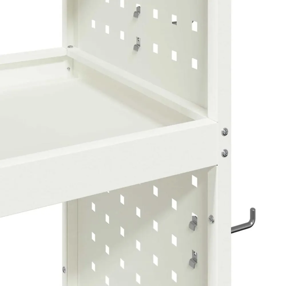 vidaXL Carro de herramientas 65 x 35 x 111 cm Acero laminado en frío White Hot