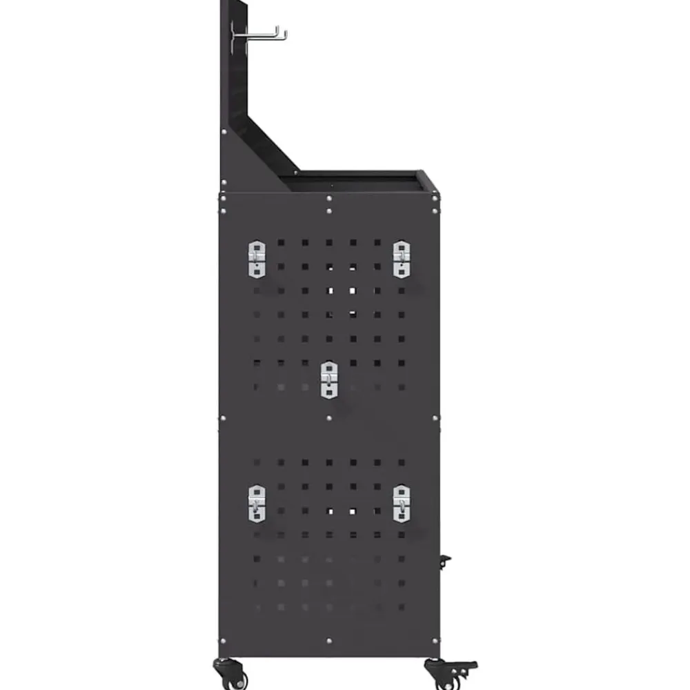 vidaXL Accesorios De Bricolaje-Carro de herramientas con estante 65 x 35 x 111 cm