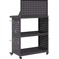 vidaXL Accesorios De Bricolaje-Carro de herramientas con estante 65 x 35 x 111 cm