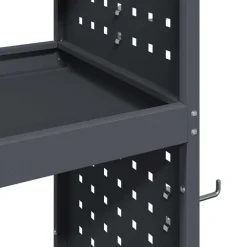 vidaXL Carro de herramientas con estante 65 x 35 x 111 cm Antracita