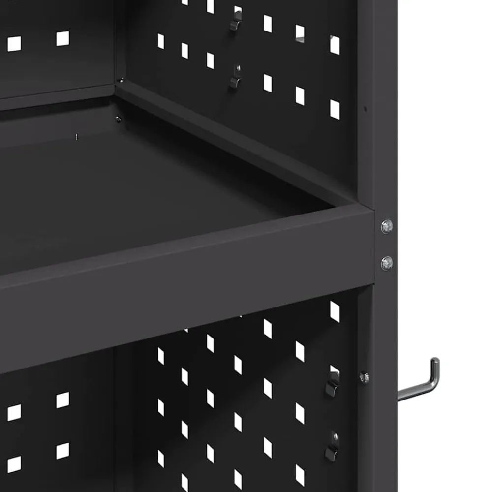vidaXL Accesorios De Bricolaje-Carro de herramientas con estante 65 x 35 x 111 cm