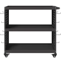 vidaXL Carro de herramientas con estante 75 x 35 x 73 cm Negro New