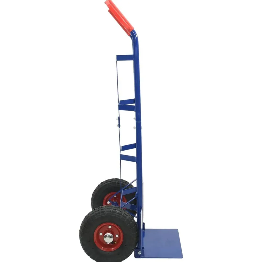 vidaXL Carro de mano extensible y Rojo 57 x 46 x 113 cm Acero Azul Online
