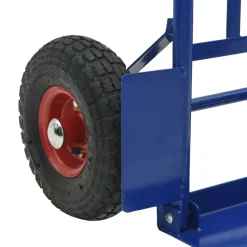 vidaXL Carro de mano extensible y Rojo 57 x 46 x 113 cm Acero Azul Online